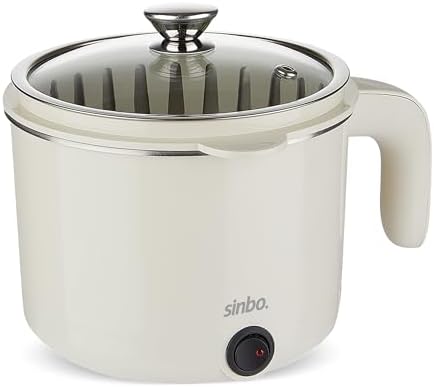 Sinbo SCO-5063 Çok Fonksiyonlu Buharlı Pişirici – 1 Litre Kapasite, Paslanmaz Gizli Rezistans, Temperli Cam Kapak, Krem Renk - Görsel 1