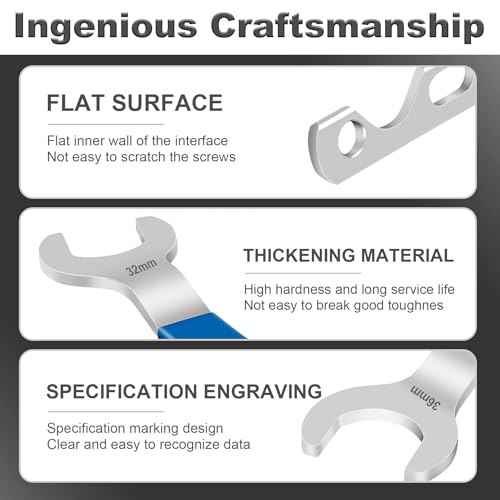 image for Aottykro Fan Clutch Wrench Set,32& 36mm Water Pump Pulley Holder Remov