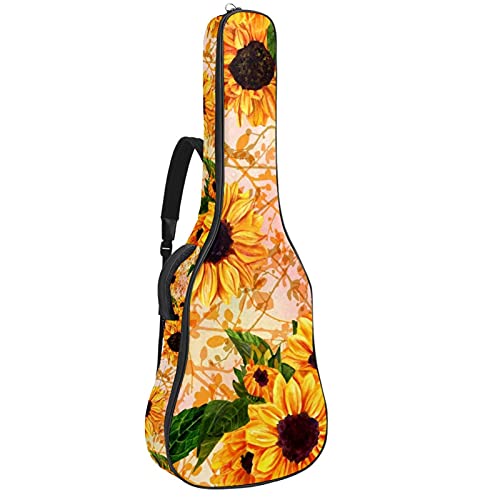 Housse guitare basse 106 cm fleurie pour vos trajets au studio
