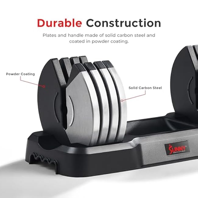 Sunny Health & Fitness Elite Adjustable Dumbbell