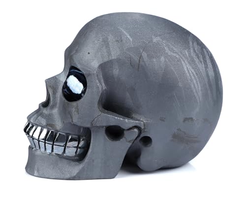 Cráneo de cristal tallado 5.0 pulgadas Piedra Tera-hertz miniatura 6