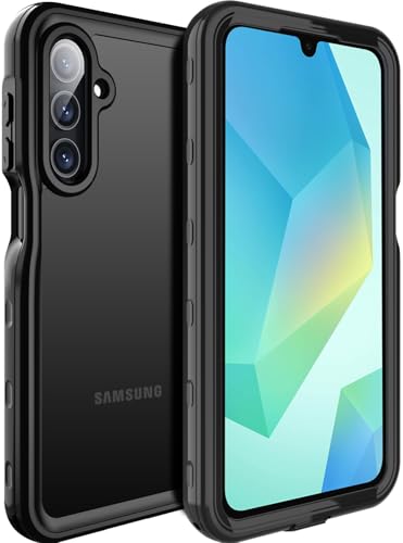 Makbstpect Waterproof Case for Samsung Galaxy A16 5G with Screen Protector, Heavy Duty Full Body Protective Case for Samsung Galaxy A16-5G, Black/Clear