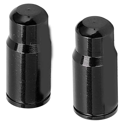 Tapones para válvula de neumático de bicicleta, par de tapas de válvula de bicicleta de aleación de aluminio para bicicleta de montaña y carretera (negro) miniatura 5