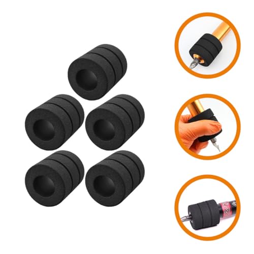 Funda protectora compacta KICHOUSE: agarre de esponja para tatuajes, 5 piezas 6
