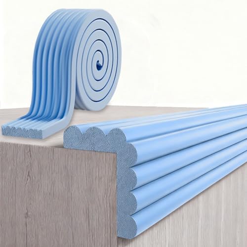 Kantenschutz Baby Schaumstoff, Tischkantenschutz Ecken, Kantenschutz Selbstklebend für Kinder, Bett, Fensterbank & Schreibtisch, Möbel (Blau, 5M X 8CM)