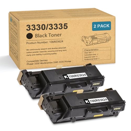 Cartouches 106R03624 de rechange pour Xerox Phaser 3330 évitant les textes flous