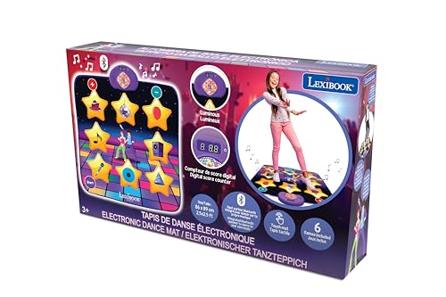 LEXIBOOK, Electronic Dance Floor Mat, Illuminated Keys, Built-in Speaker, Purple/Yellow, DM10, Purple / Yellow - Image 4