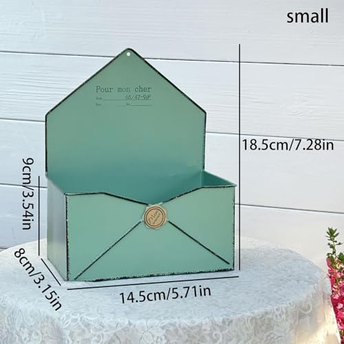 Vases muraux en fer de style enveloppe avec drainage pour plantes