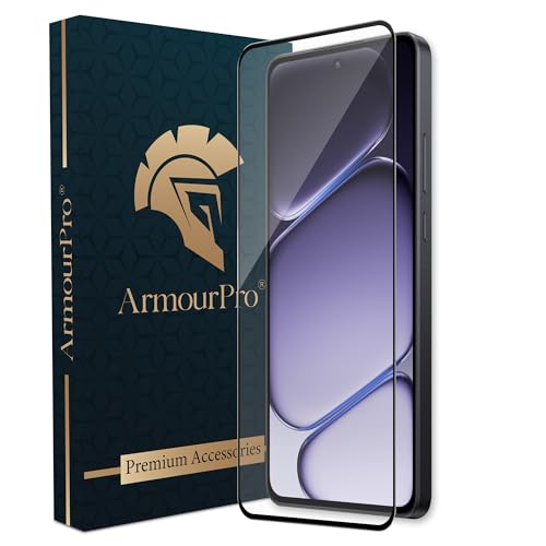 Image of ArmourPro Tempered Glass for OnePlus Nord CE 6 Lite - 9H Screen Protector with Black Border, Anti Scratch, Edge-to-Edge Coverage, HD Clarity, Smooth Touch, Case Friendly | Black