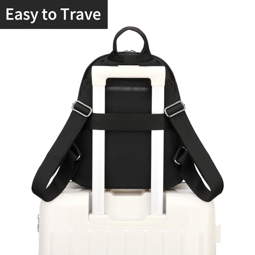 Image of Tanweibago Mini Nylon Women Backpacks,11L Small Ladies backpacks Casual Lightweight Women Shopping Travel Daypack (Z1-black)