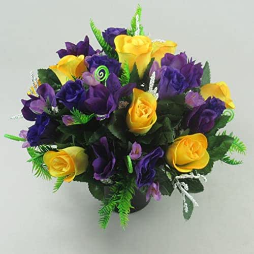 Just Because Flowers Artificial Grave Flower Arrangement with Premium