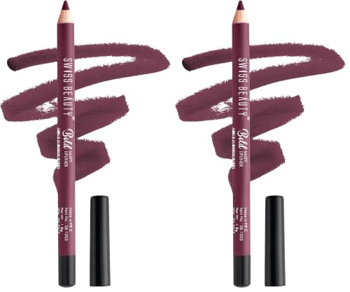 Image of Swiss Beauty Bold Matt Lip Liner | Long-lasting |Matte Finish | Non-drying | Shade-15, 1.6gm (Pack of 2)