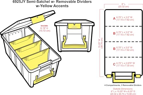 ArtBin 6925JY Semi Satchel with Yellow Accents Storage Container, Clear by ArtBin - Image 4