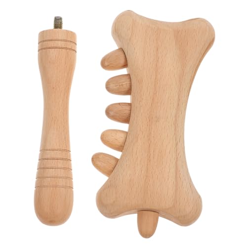 Ipetboom Wooden Gua Sha Massager Muscle Scraper Tool Neck Massager Stick Portable for Travel