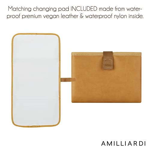 Amilliardi AMILLIARDI-BACKPACK Diaper Bag Backpack - 2 Insulated Bottle Holders - Detachable Stroller Straps thumb #5