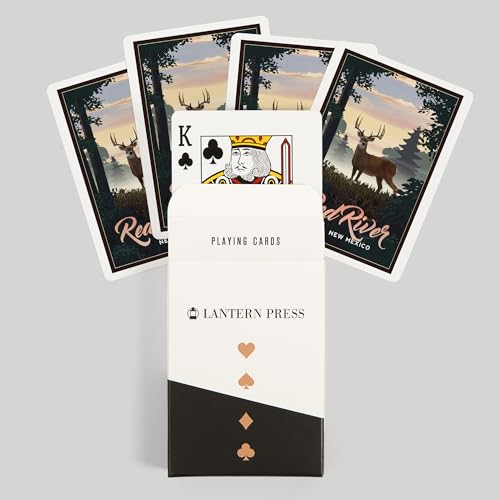 Lantern Press Red River, New Mexico, 52 cartas poker miniatura 6
