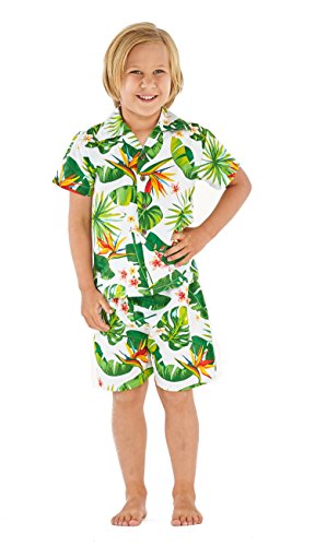 Image of Boys' Aloha Luau Shirt Cabana Set in Signature Prints | 100% Cotton; Button Front Shirt; Signature Tropical Prints; Lightweight Comfort; Vacation Ready