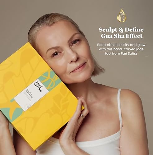 Three Step Gua Sha Ritual – Pearly White Jade Gua Sha Facial Tool, Rosewater Toner, Bio Retinol for Skin Essence – Self Care Gifts for Women, Travel Accessories, Gifts for Her