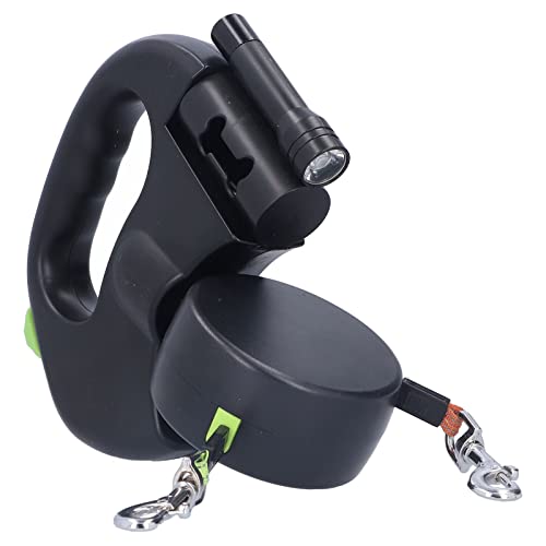Einziehbare Hundeleine Mit LED - Bis 25 Kg, 5m Mit Kotbeutelhalter