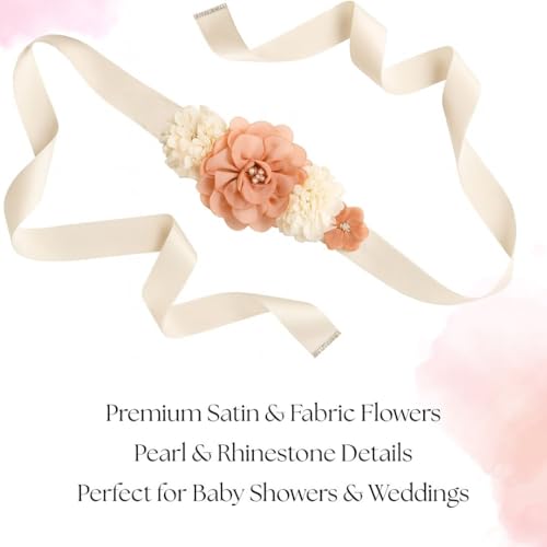 Image of Wanna Party Belly Band Sash for Mommy to Be,Baby Shower Maternity Sash Belly Belt for Mom to be Props for Baby Shower Party