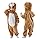 Doladola Costume da Halloween con Tutina con Cappuccio per Animali Costumi per Bambini (beige leone, 3,5-4,5 anni)