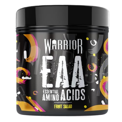 Warrior EAA - Essential Amino Acids - 360g - Provides Exceptional Support for Recovery & Muscle Soreness - Formula Includes Cyclic Dextrin, Taurine and More, Fruit Salad