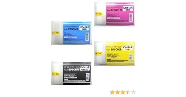 ポイント2倍 エプソン IC41A (MB/C/M/Y) カラー4色セット リサイクル