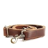 taschenriemen leder  LECONI Trageriemen Leder breiter Schulterriemen Tragegurt für Damentaschen und Herrentaschen längenverstellbar Echtleder 150cm braun 3x150cm mittelbraun LEC-R5