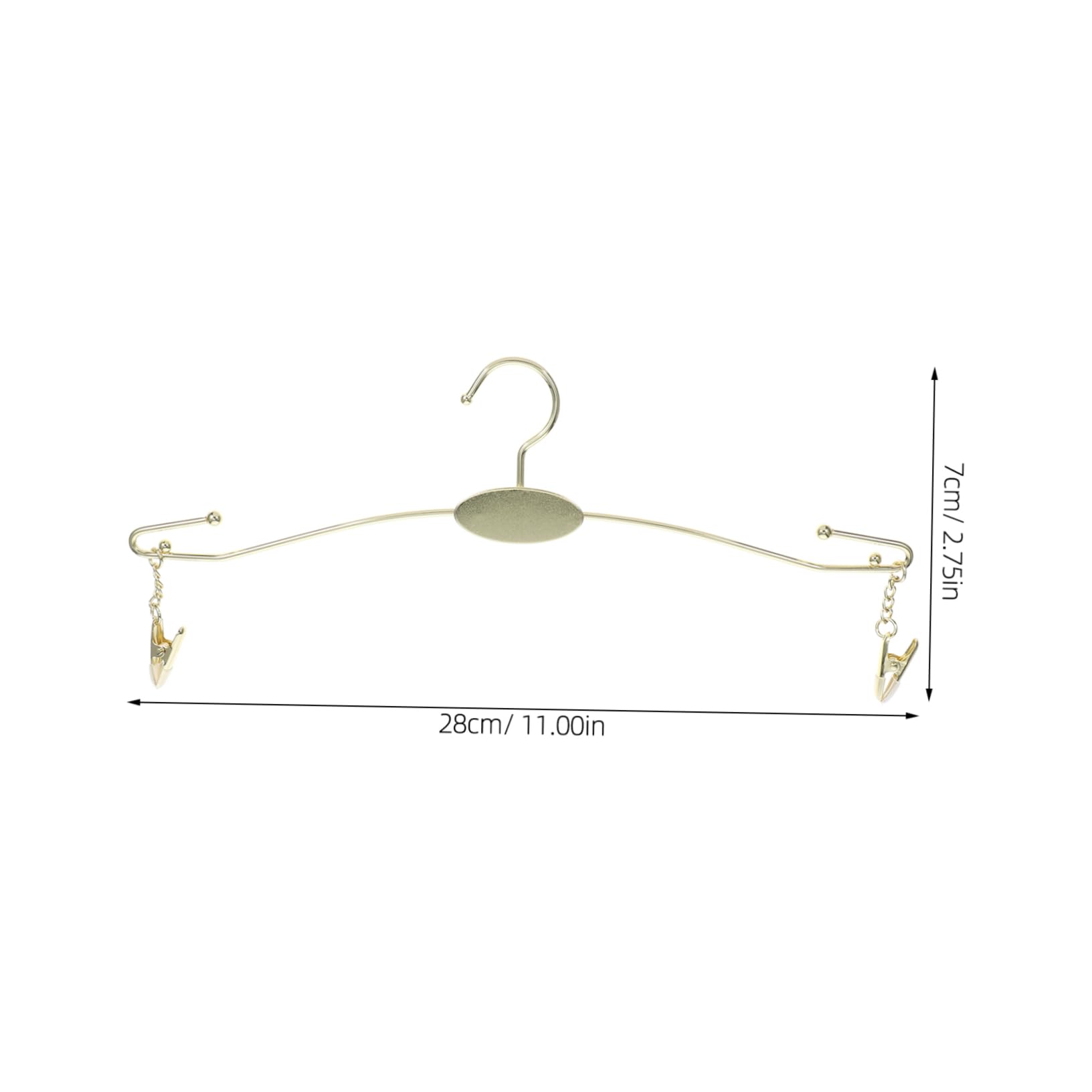 Wakauto 10pcs Gold Hangers for Clothes Bra Hangers Lingerie Organizer Dry Rack Space-Saving Design for Small Closets