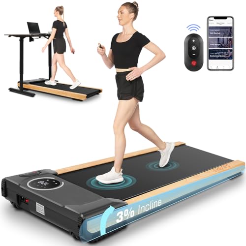 SYTIRY Wooden Walking Pad Treadmill