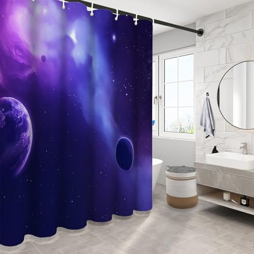 Rideau de douche imperméable avec ourlet lesté anti-adhérence - 4