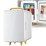 WhAeoy Refrigerador para El Cuidado De La Piel, Refrigerador Pequeño, Refrigerador Cosmético De Doble Uso para El Hogar Y El Automóvil, para El Cuidado De La Piel,A