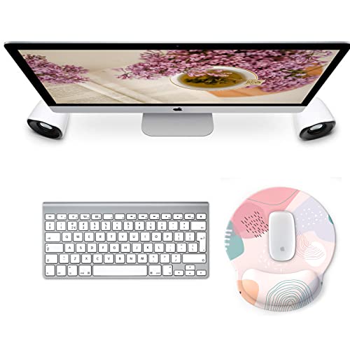 Image of eulps Mouse Pad with Wrist Rest, Comfortable Computer Mousepad with Gel Wrist Support Smooth Surface and Non-Slip PU Base for Pain Relief, Laptop, Office & Home (Floral Fantasy)