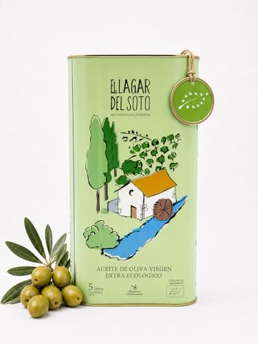 Organic Extra Virgin Olive Oil - 5L Can - First Cold Extraction - Best Spanish Organic Olive Oil - Gold Medal Ecotrama 2019 - EVOO 5L