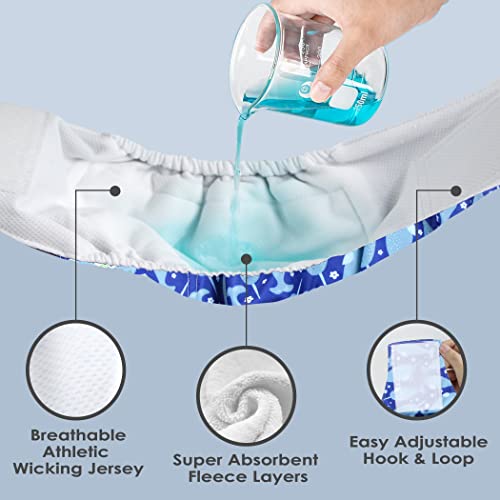 Image of wegreeco Washable Male Dog Belly Band (Stylish Pattern)- Pack of 3 - Washable Male Dog Belly Wrap, Dog Diapers Male (Whale, XS)