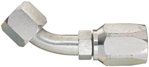 Image of EATON Weatherhead 42512N-692 45 Degree Female Swivel Tube Elbow Fitting, SAE 37 Degree, AISI /SAE 12L14 Carbon Steel, 3 /4 inch Hose ID, 3 /4 inch Tube Size