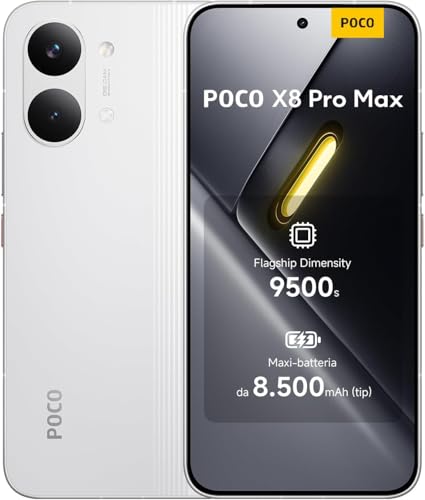 Image of XIAOMI Poco X8 PRO MAX 5G Ai (Compatible with Tmobile Mint Tello & Global) (256GB + 12GB) 6.83 inch 50MP Gamers Phone NFC Dual sim Unlocked Model 2602BPC18G Liberado (White) | 50MP Cam, 2602BPC18G