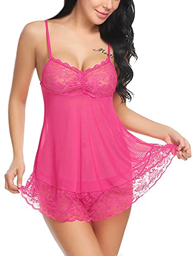 Image of Xs and Os Women Lace Nightwear Babydoll Lingerie Nightie