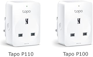 TP-Link Tapo Smart Plug Wi-Fi Outlet Bundle, Works with Amazon Alexa & Google Home, Wireless Smart Socket, Device Sharing, No Hub Required (Tapo P110+Tapo P100)