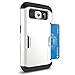 Spigen Slim Armor CS Galaxy S6 Case with Slim Dual Layer Wallet Design and Card Slot Holder for Galaxy S6 2015 - Shimmery White