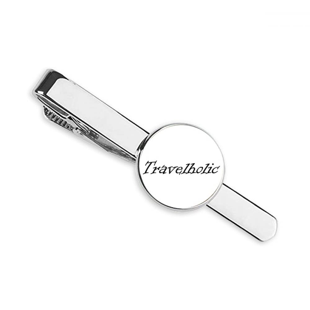 Stylish Word Travelholic Necktie Tie Clip Bar Business Man