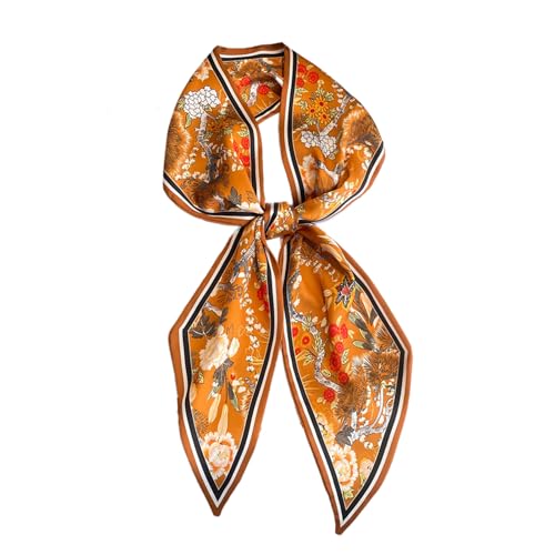 Image of Head Hair Scarf for Women,Silky Long Headscarf Purse Bag Scarfs for Handbag Fashion Satin Neck Scarves Accessories
