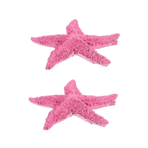 PRETYZOOM 2 Stück Aquarium Deko Fünf-Finger-Seestern Aus Harz Kleine Meerestiere Ornament Für Fischkanachlandschaft Und Wohnkultur 7X7X0.4 Zoll