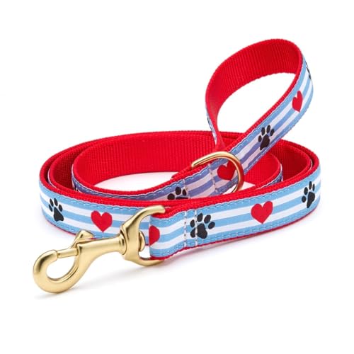 Laisse pour chien Pawprint Stripe Lead robuste finition Stretto