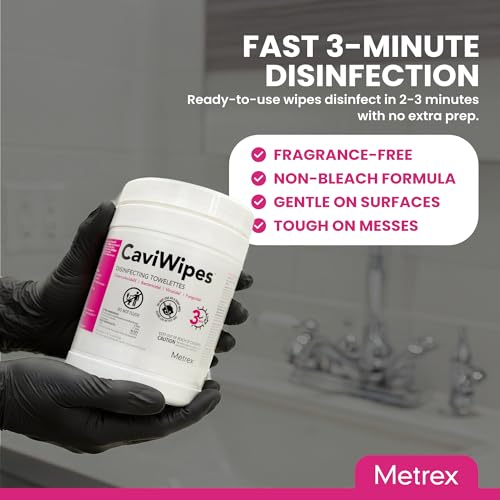 Image of Metrex CaviWipes Disinfecting Wipes, 160 Ct Canister, 4-Pack | Alcohol-Scented, Durable Non-Woven Wipes, Won't Tear or Bunch, Reliable Surface Cleaner, Daily Facility Use