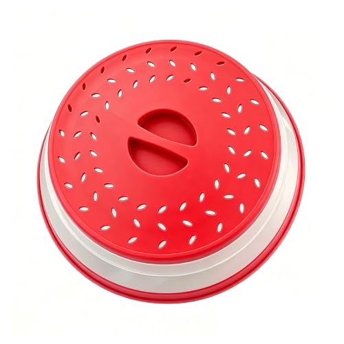 Collapsible Microwave Splatter Cover (10.5 IN,red)