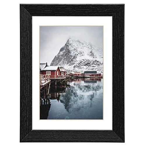 Cadre photo en bois HAMA Oslo noir 30x40 finition premium