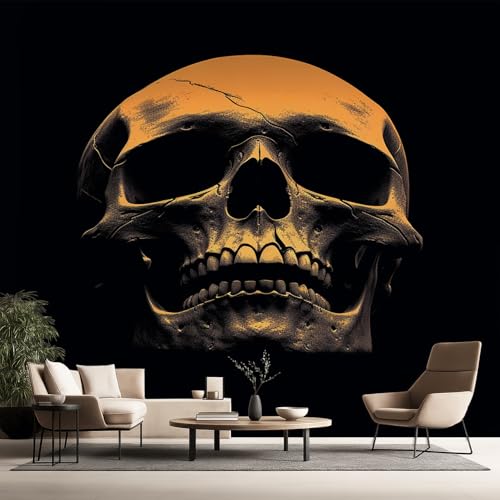 Aquailis Skull Mural Wallpaper Stick and Peel - Horror Skull
