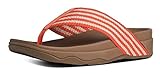 FitFlop Women's Surfa Flip Flop, Flame/Stone, 6 M US