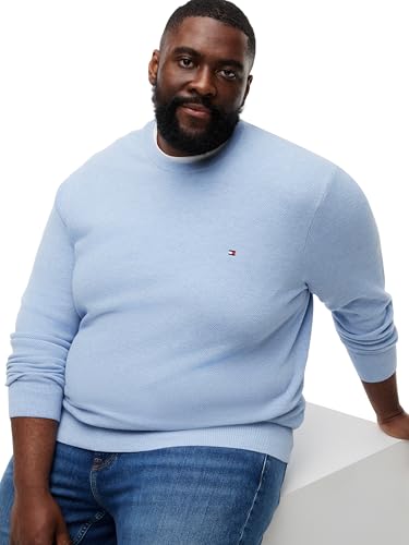 Pull col rond Tommy Hilfiger coupe confortable homme bleu taille 3XL - 4